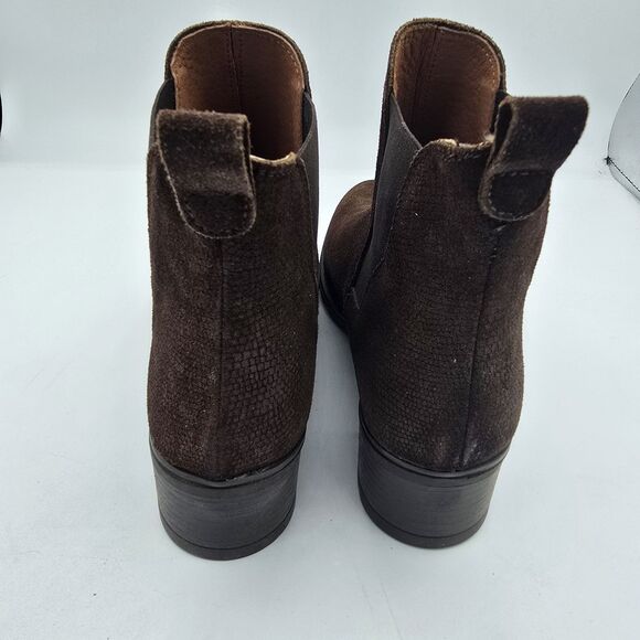 Eric Michael Women's Size 37 (6.5-7) Brown Leather Chelsea Ankle Boots - Picture 6 of 9